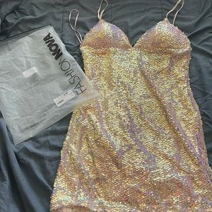 XL Keep Your Shine Sequin Mini Dress